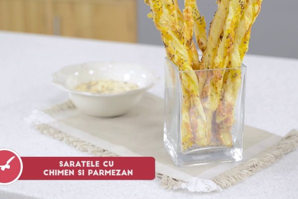 Saratele cu chimen si parmezan - Reteta video