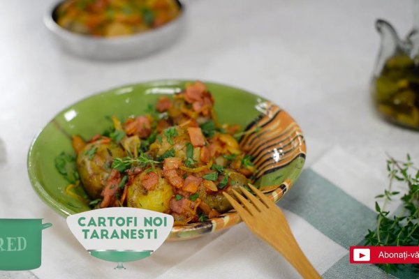 Cartofi noi, taranesti - reteta video