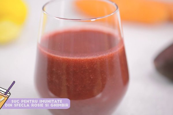 Suc pentru imunitate cu sfecla rosie si ghimbir - Reteta video