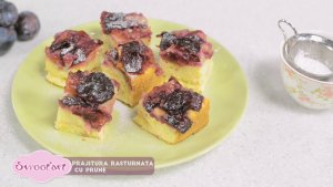 Prajitura rasturnata cu prune - Reteta video