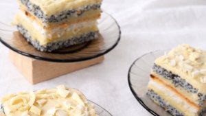 Prajitura cu mac si crema de vanilie